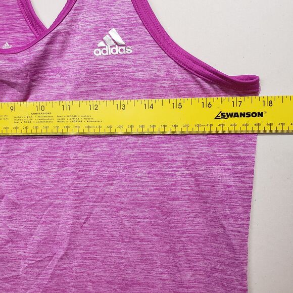 Adidas Climalite Womens Racerback Tank Purple Heathered Medium - Picture 5 of 6